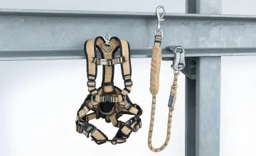 Safety harness and lanyard